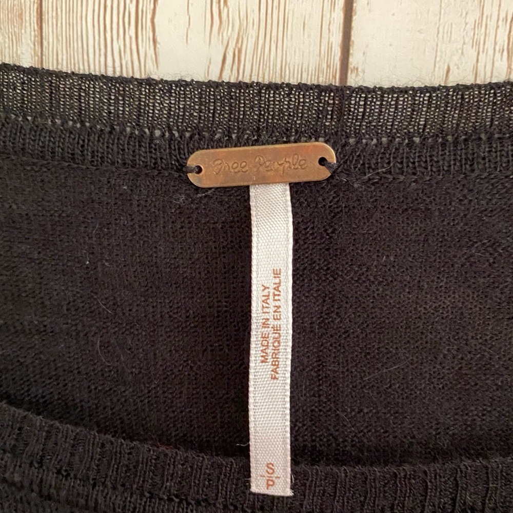 Free People Merino Wool/Alpaca Colorblock Wide Stripe Oversized Pullover - Picture 7 of 9
